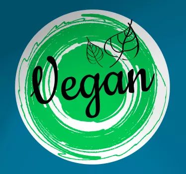 Wandtattoo Werkstatt Vegan mit blatt - TenStickers