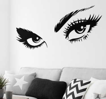 Wandtattoo Wohnzimmer die augen der frau schauen - TenStickers