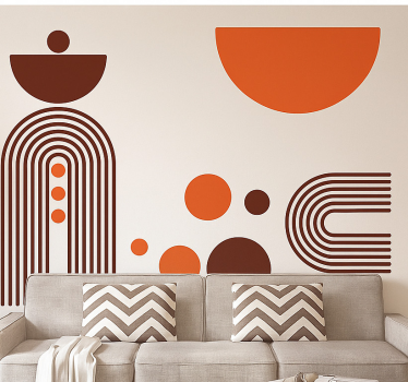 Wandtattoo Wohnzimmer abstrakte geometrie - TenStickers