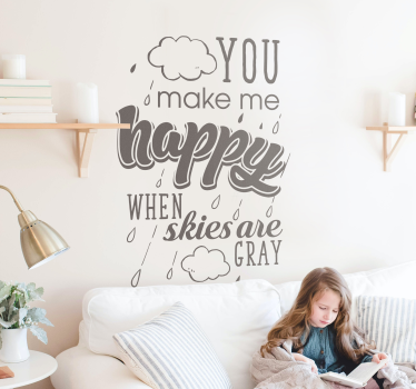 Text Aufkleber Happy Liebe - TenStickers