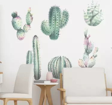 Aufkleber Ranke Pflanze Kaktus Arten Nordisch - TenStickers