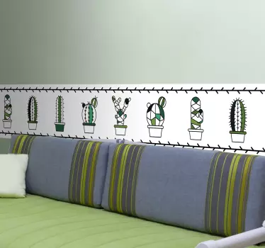 Aufkleber Ranke Pflanze Kaktus Bordüre - TenStickers