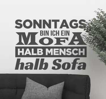 Text Aufkleber Sonntag - TenStickers