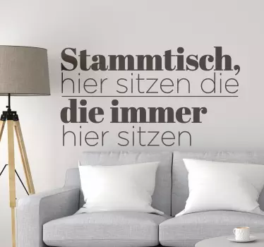 Text Aufkleber Stammtisch - TenStickers