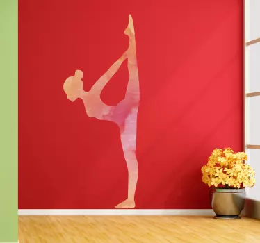 Aufkleber Schlafzimmer Yoga Frau Silhouette - TenStickers