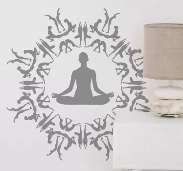 Wandtattoo Yoga Kreis - TenStickers