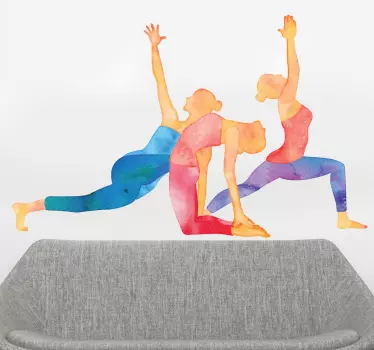 Wandtattoo Yoga Posen - TenStickers