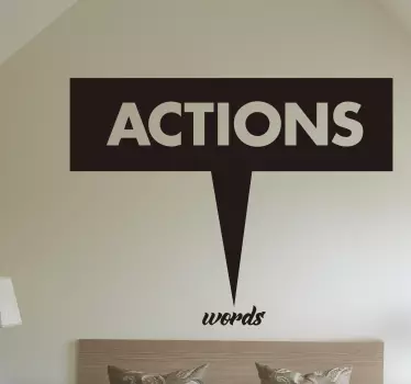 Wandtattoo zitat aktionsworte - TenStickers