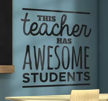 Wandtattoo zitat dieser lehrer hat großartige schüler - TenStickers