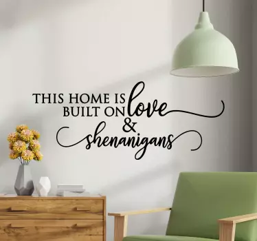 Wandtattoo zitat dieses zuhause ist gebaut auf - TenStickers