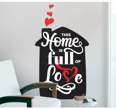 Wandtattoo zitat dieses zuhause ist voller liebe - TenStickers