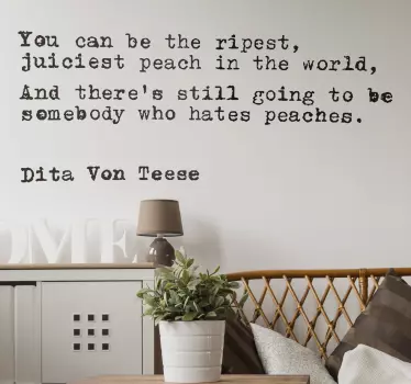 Wandtattoo Zitat Dita Von Teese - TenStickers