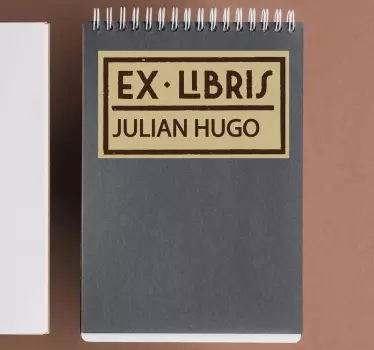 Wandtattoo zitat ex libris julian hugo - TenStickers