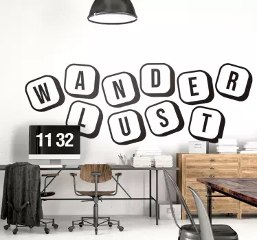 Wandtattoo Zitat fernweh-textdesign - TenStickers