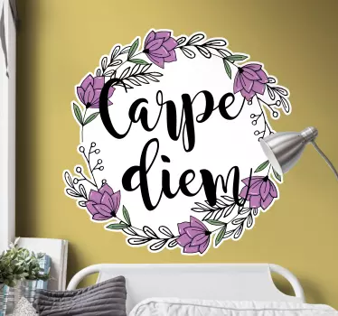 Wandtattoo Zitat florale inspirierende phrase - TenStickers