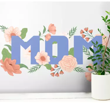 Wandtattoo zitat florales mama design - TenStickers
