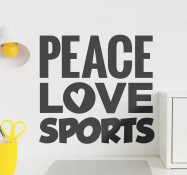 Wandtattoo zitat frieden liebe sport - TenStickers