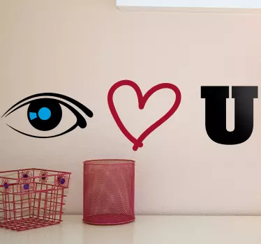 Wandtattoo zitat ich liebe dich - TenStickers