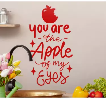 Wandtattoo zitat im apfel-thema - TenStickers