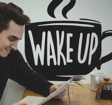 Wandtattoo Zitat kaffee-motivationszitat - TenStickers