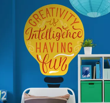 Wandtattoo Zitat kreativität ist intelligenz, die spaß hat - TenStickers