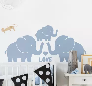Wandtattoo zitat liebe elefanten zusammen - TenStickers