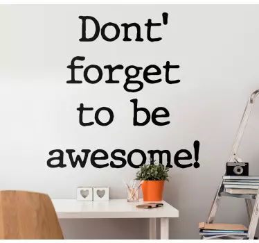 Wandtattoo zitat motivationsspruch inspiration - TenStickers