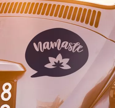 Wandtattoo zitat namaste mit lotusblume - TenStickers