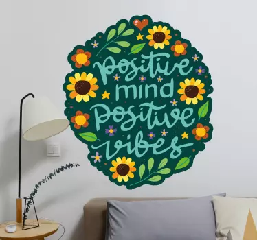 Wandtattoo Zitat positiver geist positive schwingungen - TenStickers