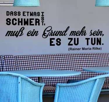 Wandtattoo Zitat Rainer Maria Rilke - TenStickers