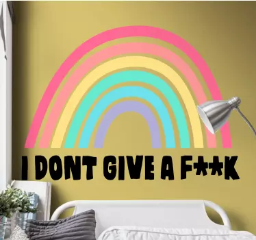 Wandtattoo zitat regenbogen kunstwerk - TenStickers