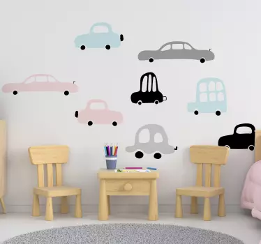 Wandtattoo zitat süße cartoon autos - TenStickers