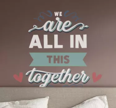 Wandtattoo Zitat wir sind alle dabei - TenStickers