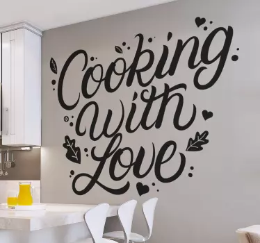 Wandtattoos Küche Kochen mit liebe küche zitate - TenStickers