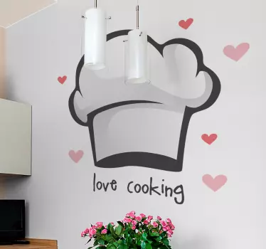 Wandtattoos Küche Liebe es, kochmütze zu kochen - TenStickers