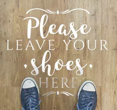 Wandtextaufkleber bitte schuhe hier lassen - TenStickers