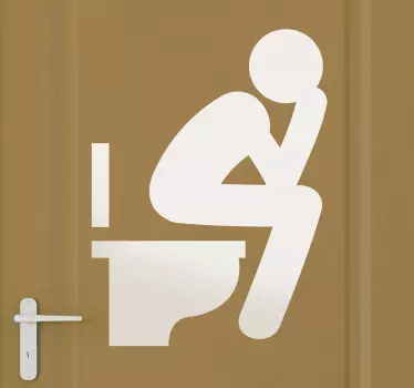 WC Aufkleber Sitzen - TenStickers