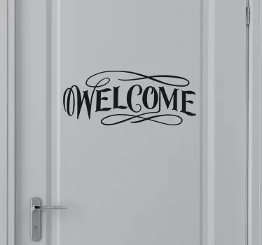 Tür Folie Welcome Schriftzug für Haustüren - TenStickers