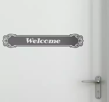 Welcome Tür Aufkleber - TenStickers