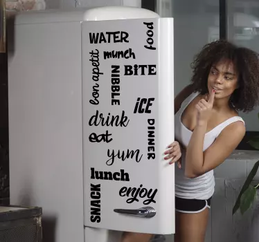 Worte für Kühlschrank Aufkleber - TenStickers