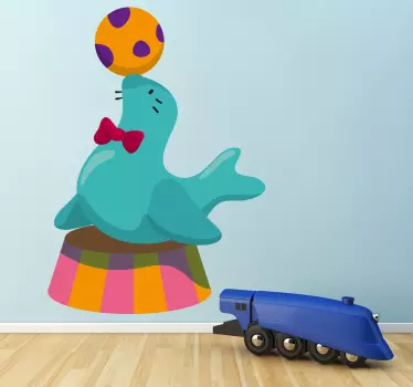 Zirkus Seehund Aufkleber - TenStickers