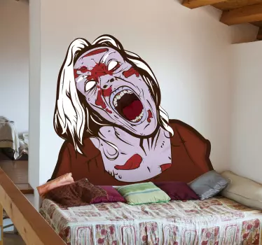 Zombie Frau Aufkleber - TenStickers