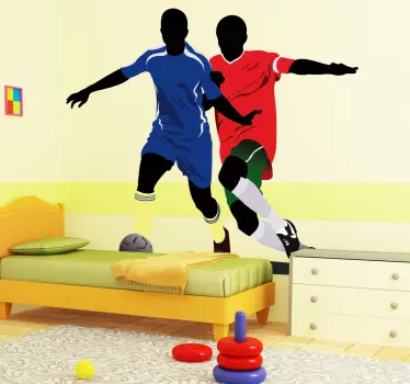 Zwei Fußballspieler Aufkleber - TenStickers
