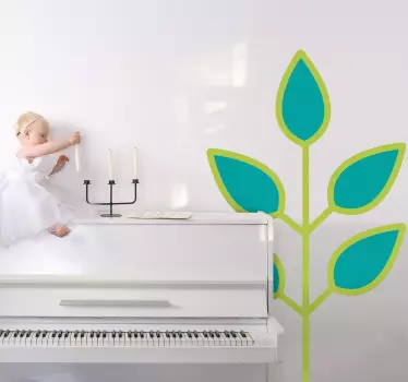 Zweig mit Blättern Aufkleber - TenStickers