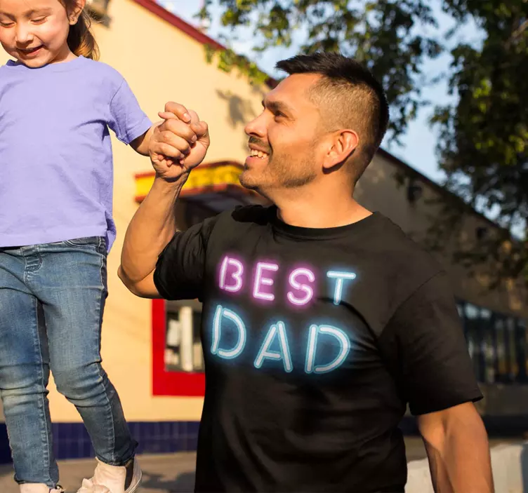 Best dad neon vatertag t-shirt - TenStickers