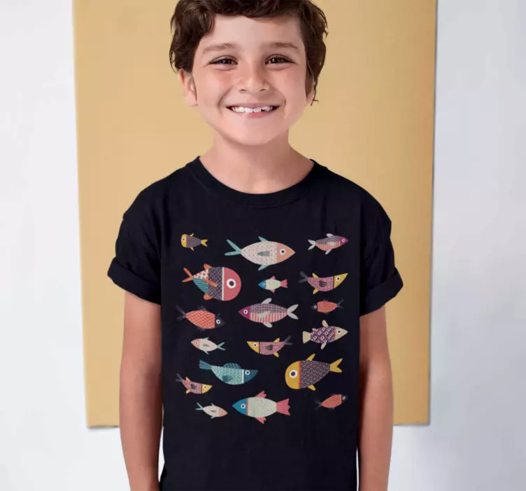 Seemann bunte fische kinder T-shirt - TenStickers