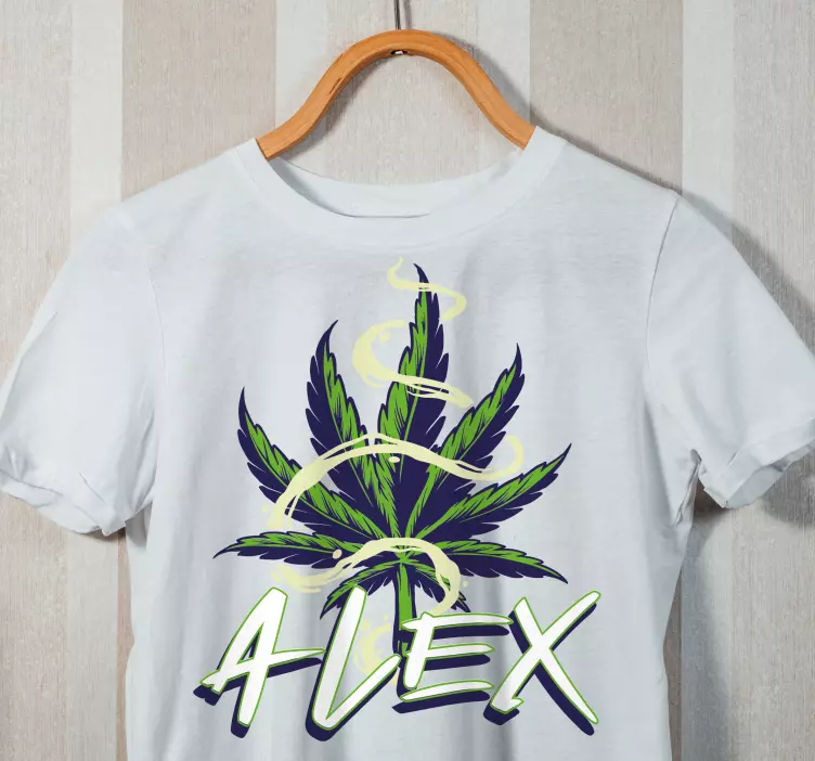 Cannabis illustration graffiti-shirt - TenStickers