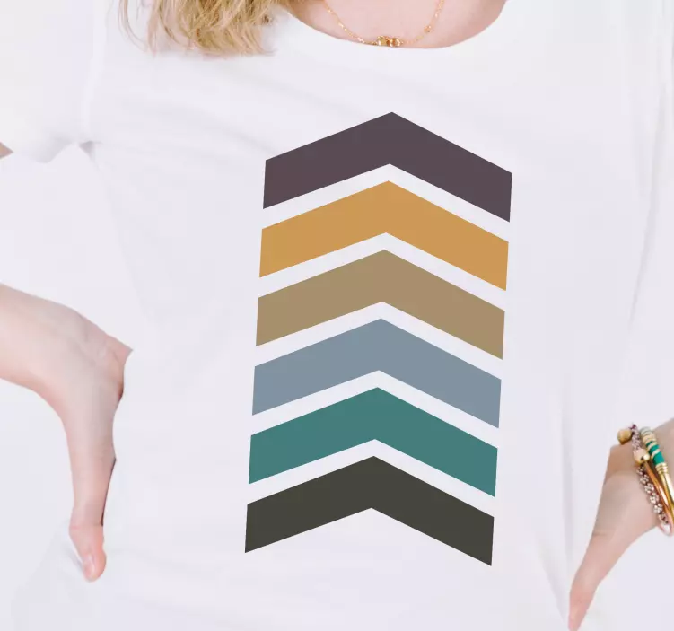 Erdfarben pfeil nordisches Design individuelles T-Shirt - TenStickers