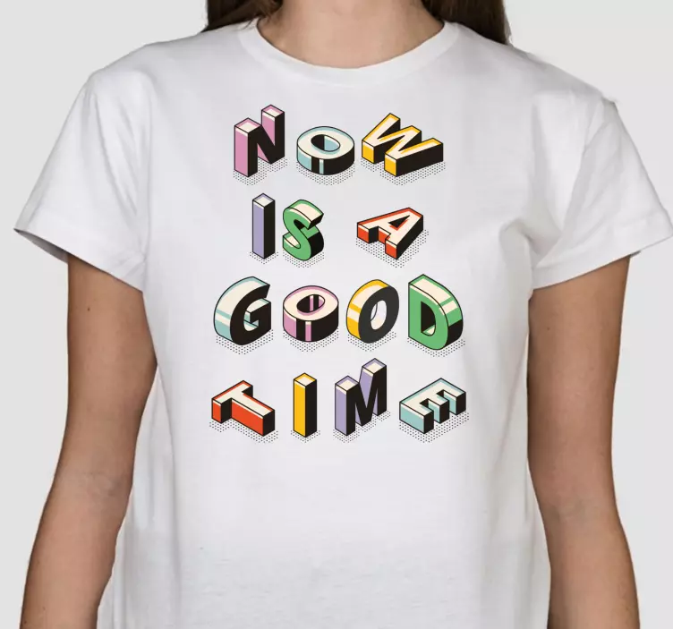 Tshirt Kind Jetzt ist eine gute zeit bunt - TenStickers