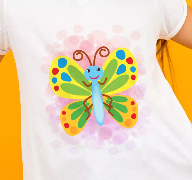 Tshirt Kind Schmetterling aquarell - TenStickers